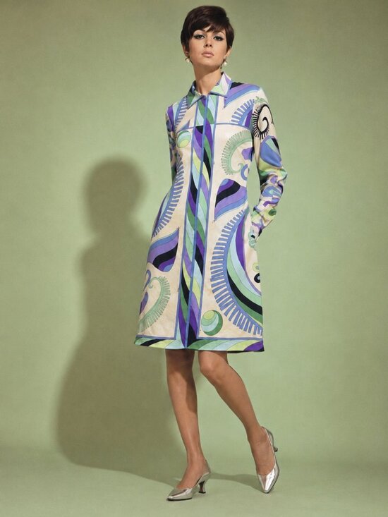 Emilio Pucci Dresses & Skirts - Vintage 1960s Emilio Pucci Silk Shirtdress — Saks Fifth Avenue 🌿💜